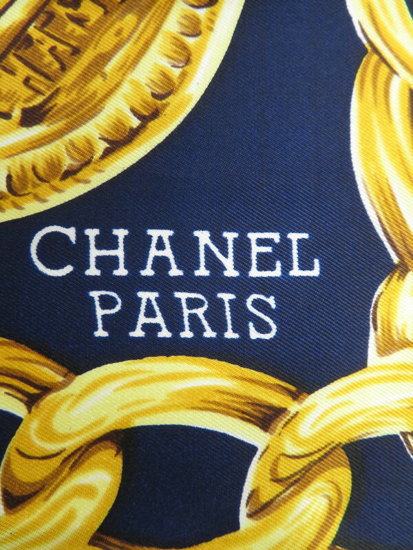 CHANEL】シャネル『チェーン柄スカーフ』レディース 1週間保証【中古