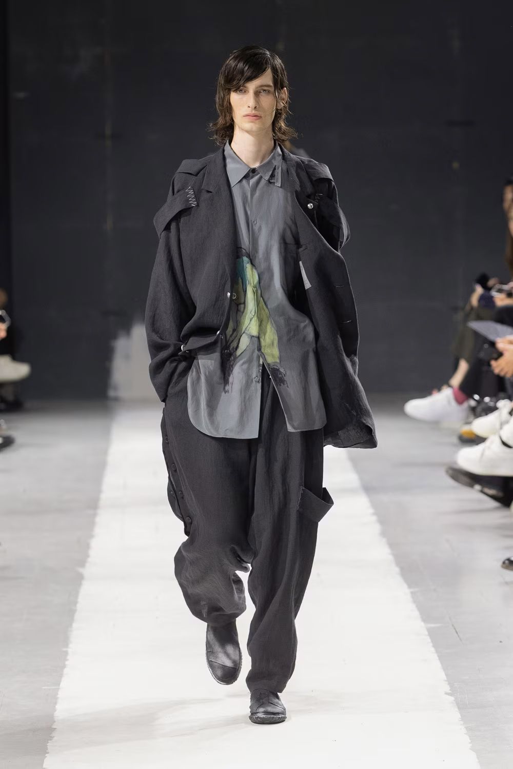 yohji yamamoto - pour homme | アシンメサルエルマチ付P