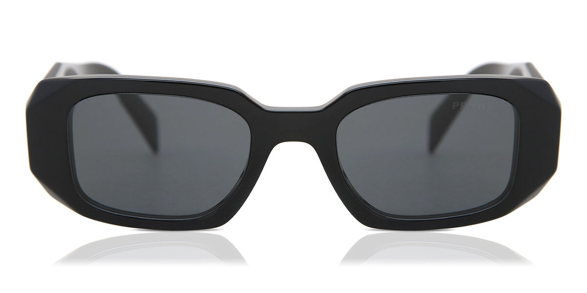 Prada PR 17WS Symbole 1AB5S0 スクエア Shiny Black サングラス