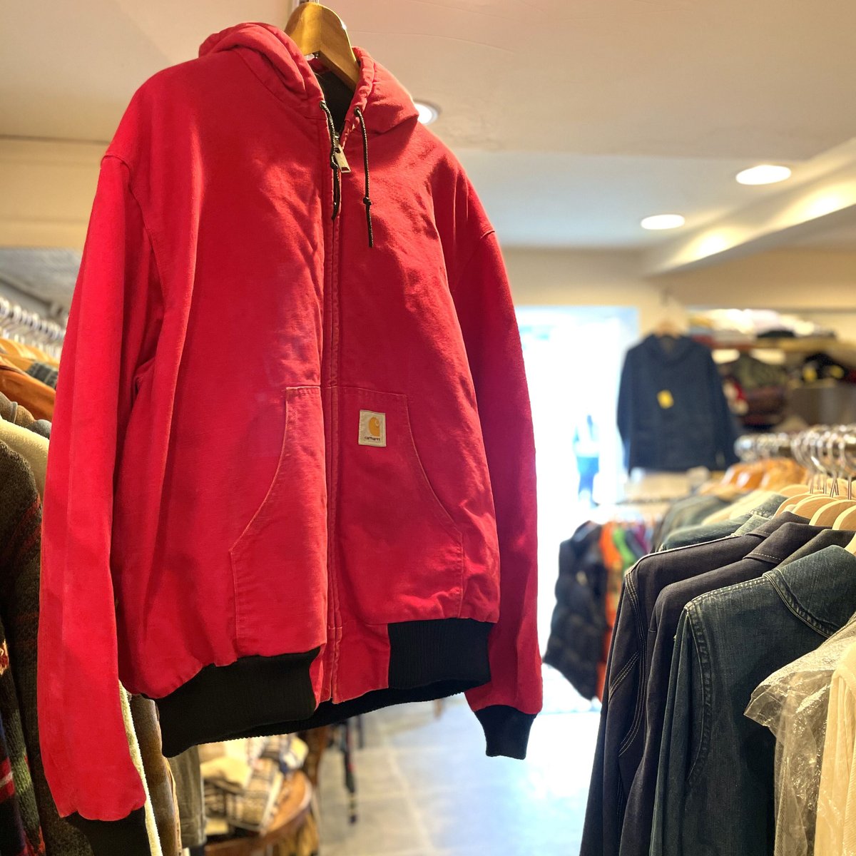 carhartt 90s USA製 アクティブジャケット 2XLサイズ 赤 ダック地