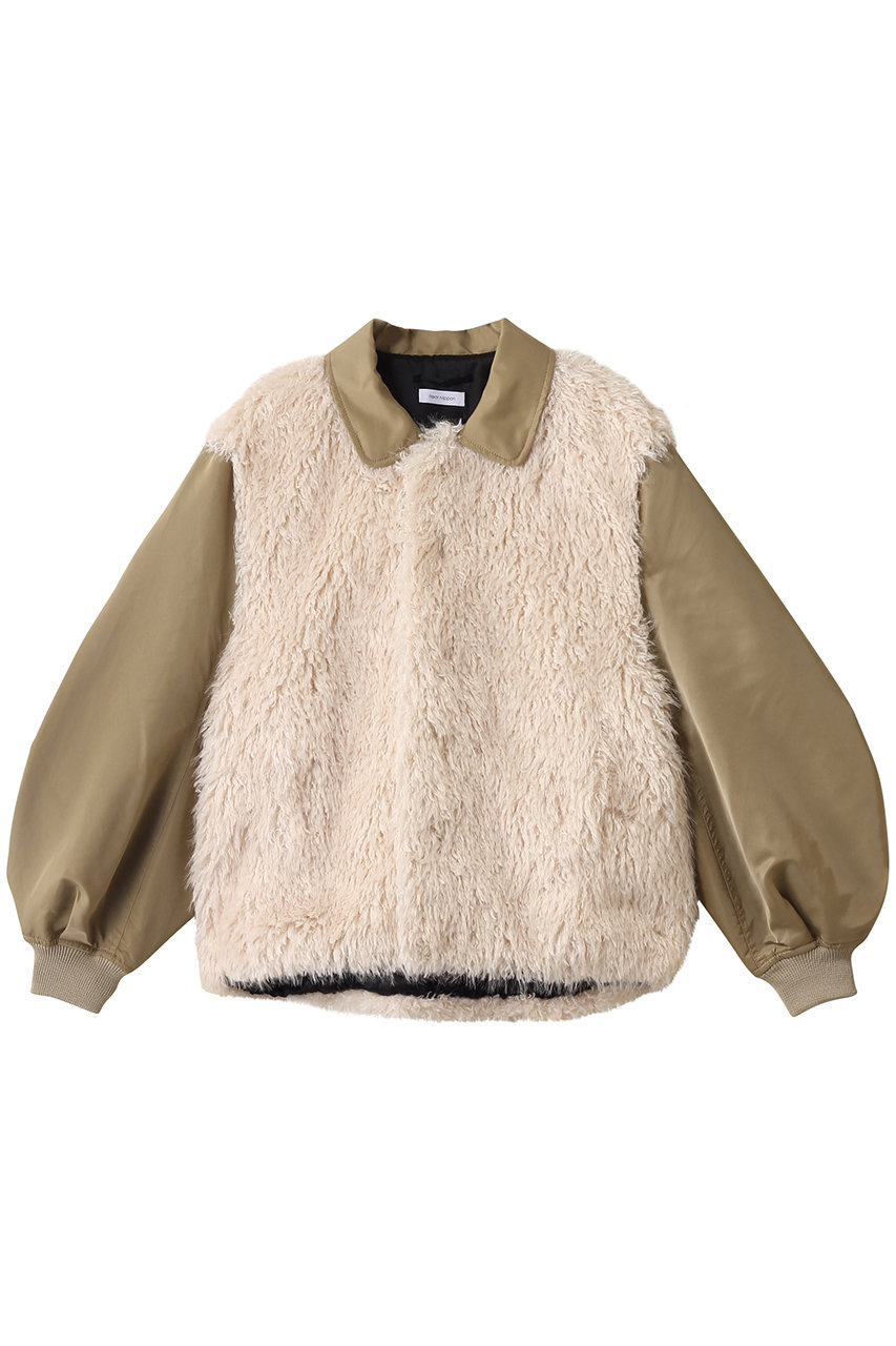 near.nippon(ニアー ニッポン)｜ファーナイロンブルゾン/ホワイト