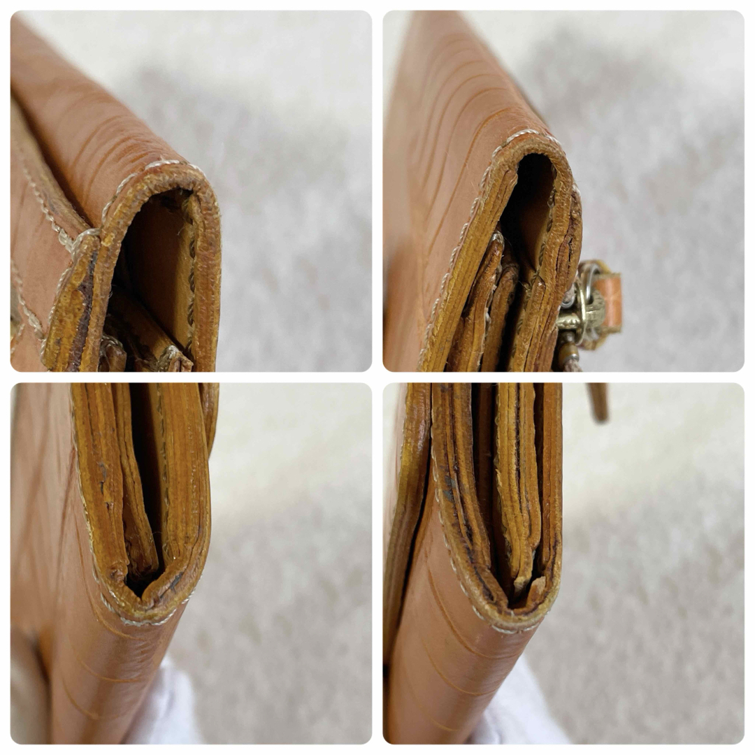 Felisi - 良品 フェリージ クロコ型押し 長財布 二つ折り レザー