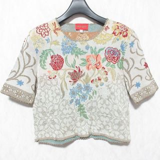 KENZO - KENZO ニット セーター ボーダー 花柄 ネイティブ 日本製 赤