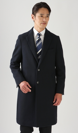 シングルチェスターコート《OZMY》 (231401-91) | PERSON'S FOR MEN(青