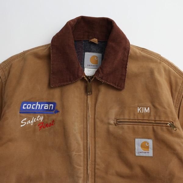 90's USA製 オールド カーハート ダック ワークジャケット 刺繍入り