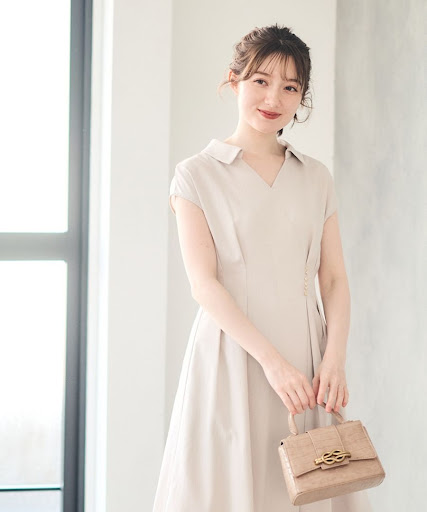 SALE】ウォッシャブルリネンライクカシュクールワンピース - 12Twelve