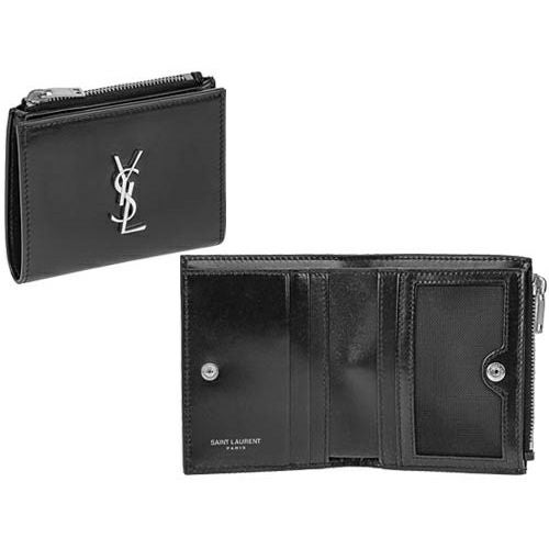 サンローラン 二つ折り財布 メンズ ブラック SAINT LAURENT PARIS