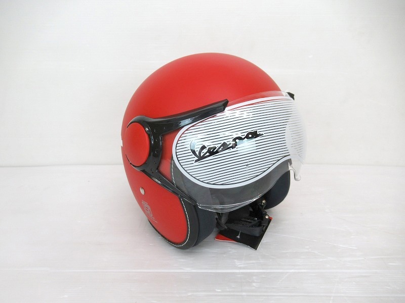 VESPA ジェットヘルメット [Mサイズ(58cm)/マットレッド]【装飾用