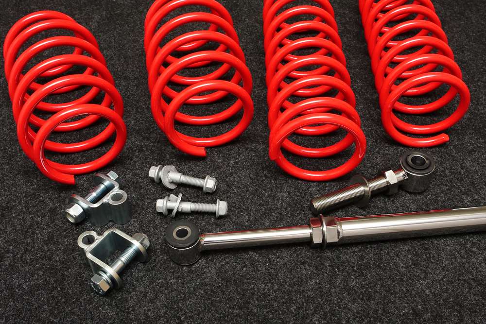 三浦 ハスラー ハイリフトサスペンションキット 赤 4点セット 三浦