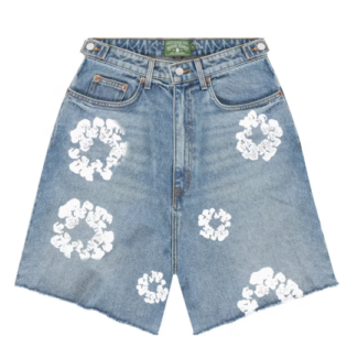 Denim Tears デニム ハーフパンツ The Cotton Wreath Jean Short Blue