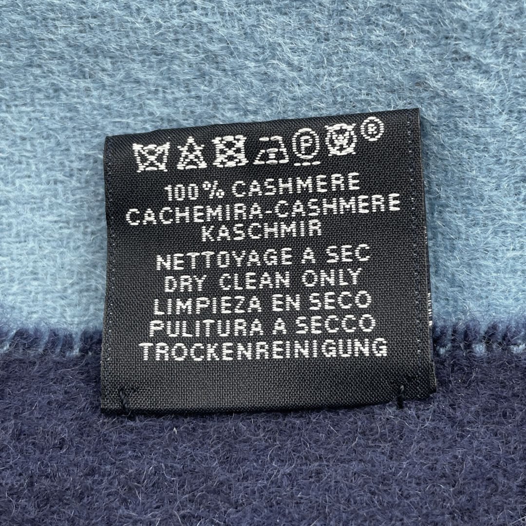 HERMES エルメス ショール ストール ダブルフェイス ロゴ刺繍 無地