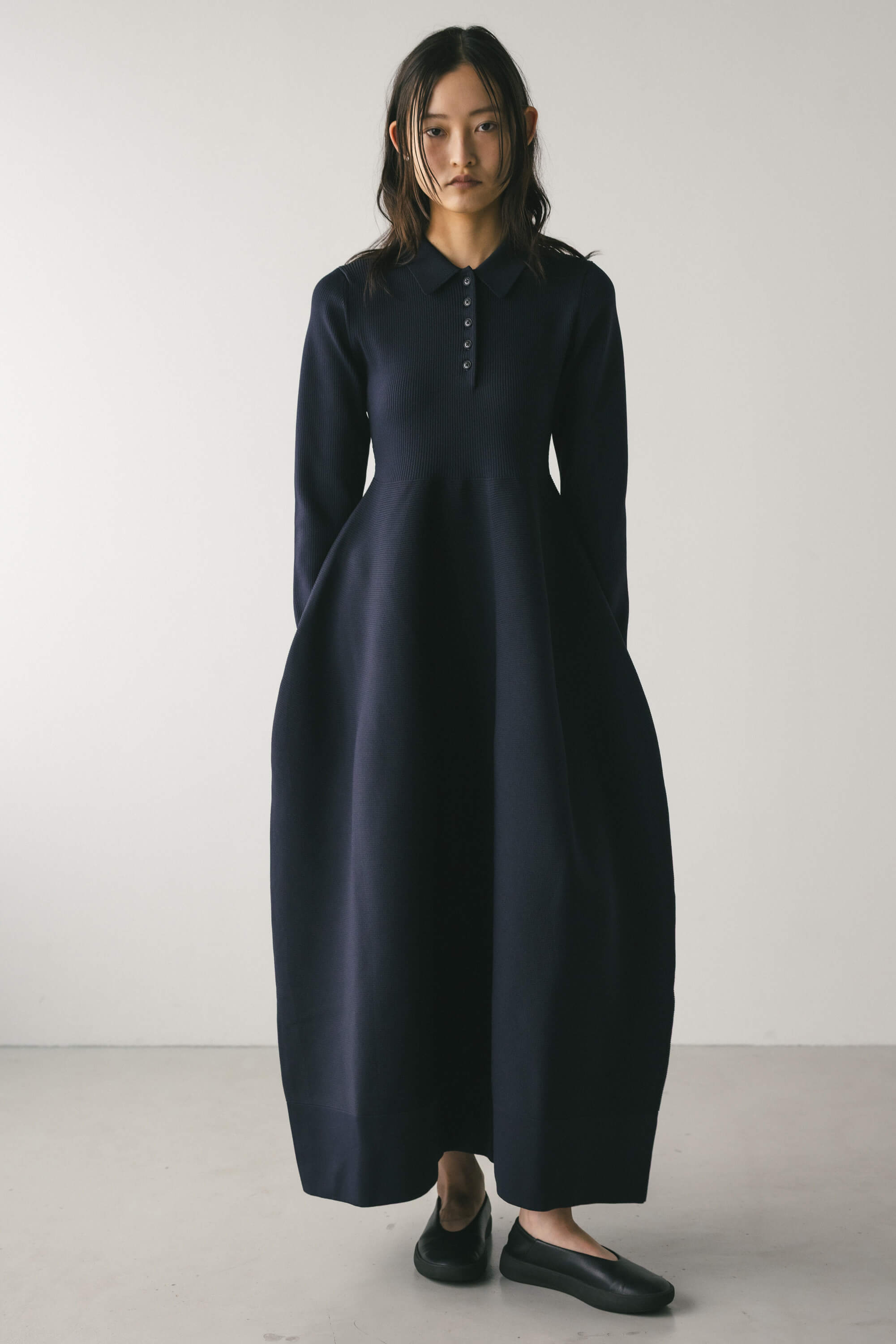 STYLEMIXER | フォルムポロニットワンピース (ワンピース(ロング