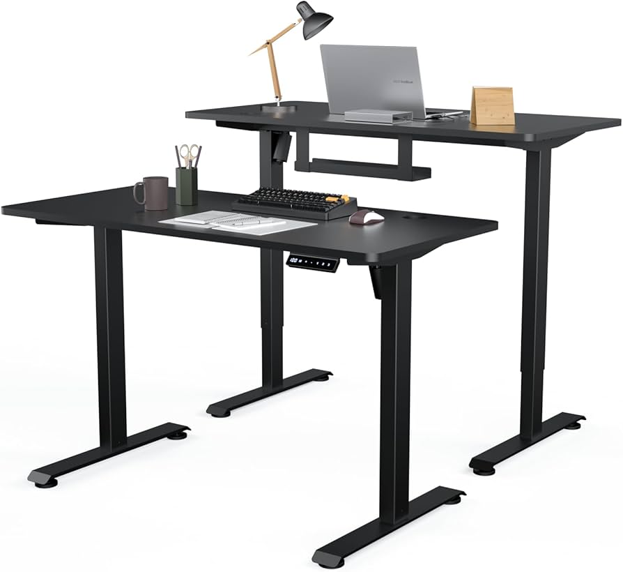 Amazon | SHIDOZO 電動 昇降デスク 1枚天板（幅115cmX奥行55cm
