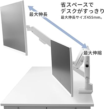 Amazon.co.jp: Pixio PS1D Wave Pastel Blue モニターアーム デュアル
