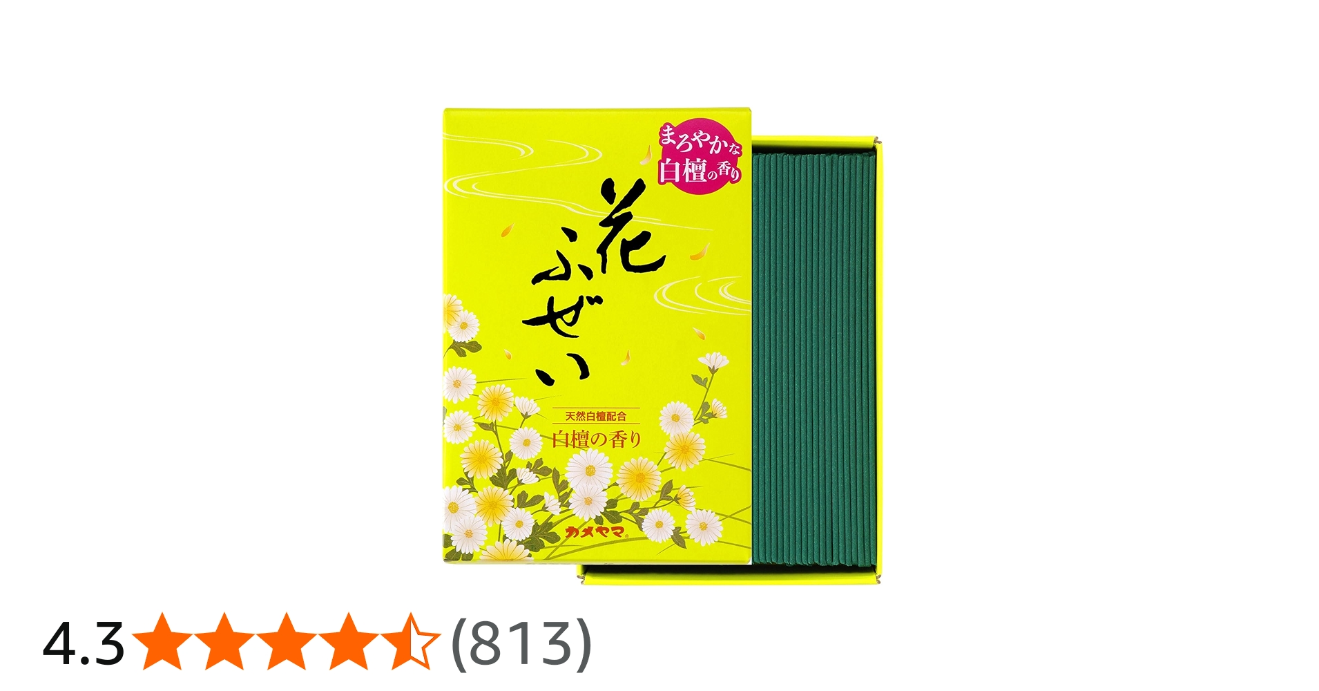 Amazon.co.jp: カメヤマ 花ふぜい 黄 白檀 徳用大型 約220g 約580本