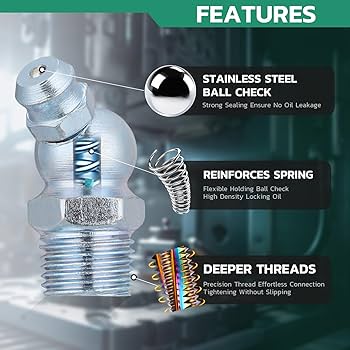 Amazon.com: OURU Grease Fittings Assortment, 120PCS SAE Zerk