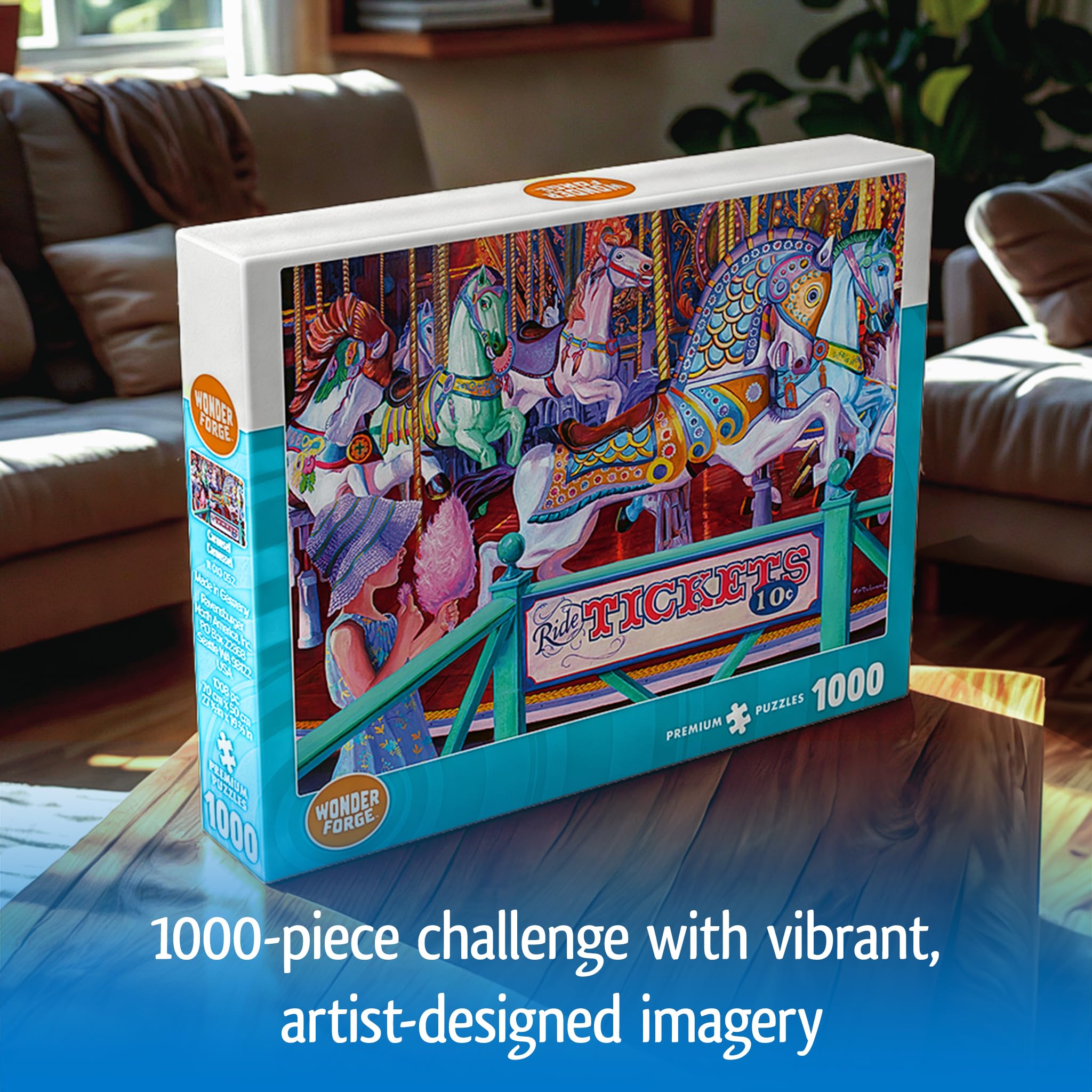 Amazon.com: Wonder Forge Cotton Candy Carousel 1000 Piece Jigsaw