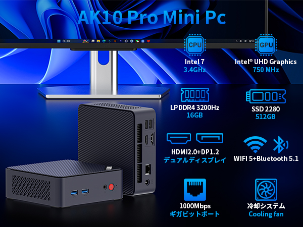Amazon.co.jp: 【2025初登場】AWOWミニpc win11 Pro N100 16GB DDR4