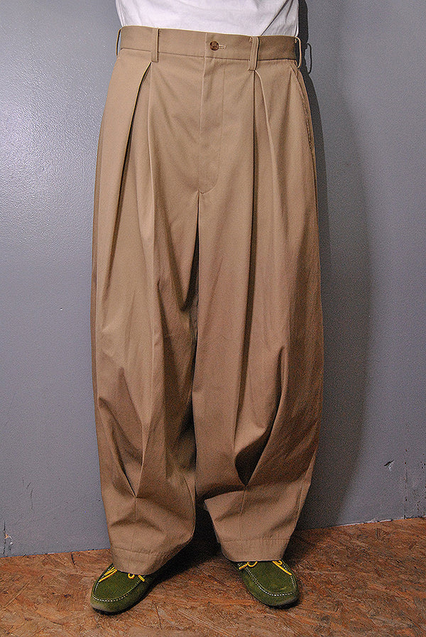 COMME des GARCONS HOMME 綿エステルツイル タックパンツ