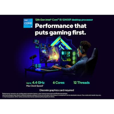 Intel Core i5 12400F 12th Generation 6 Core 12 Thread 2.5 to 4.4