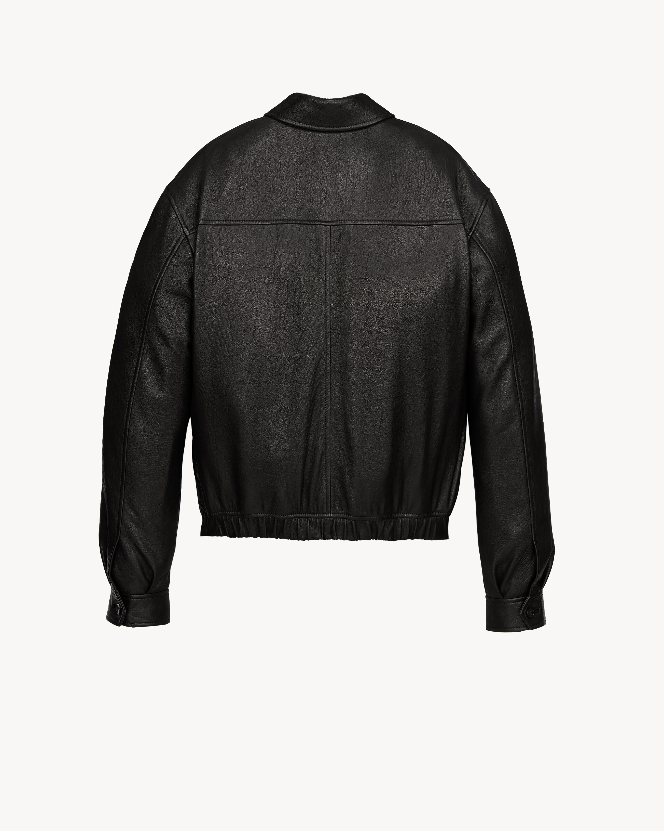 short jacket in bubbled lambskin in Black | Saint Laurent | YSL EN-US