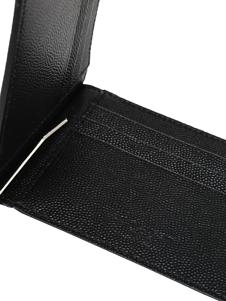 Saint Laurent (サンローラン) レザー マネークリップ付き 二つ折り