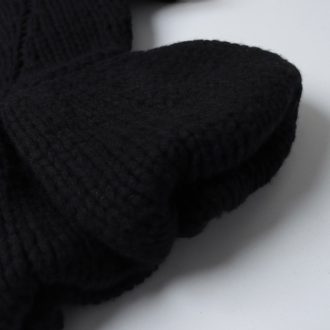 クラネ CLANE PEPLUM HAND KNIT TOPS （GRAY） -ファッション通販