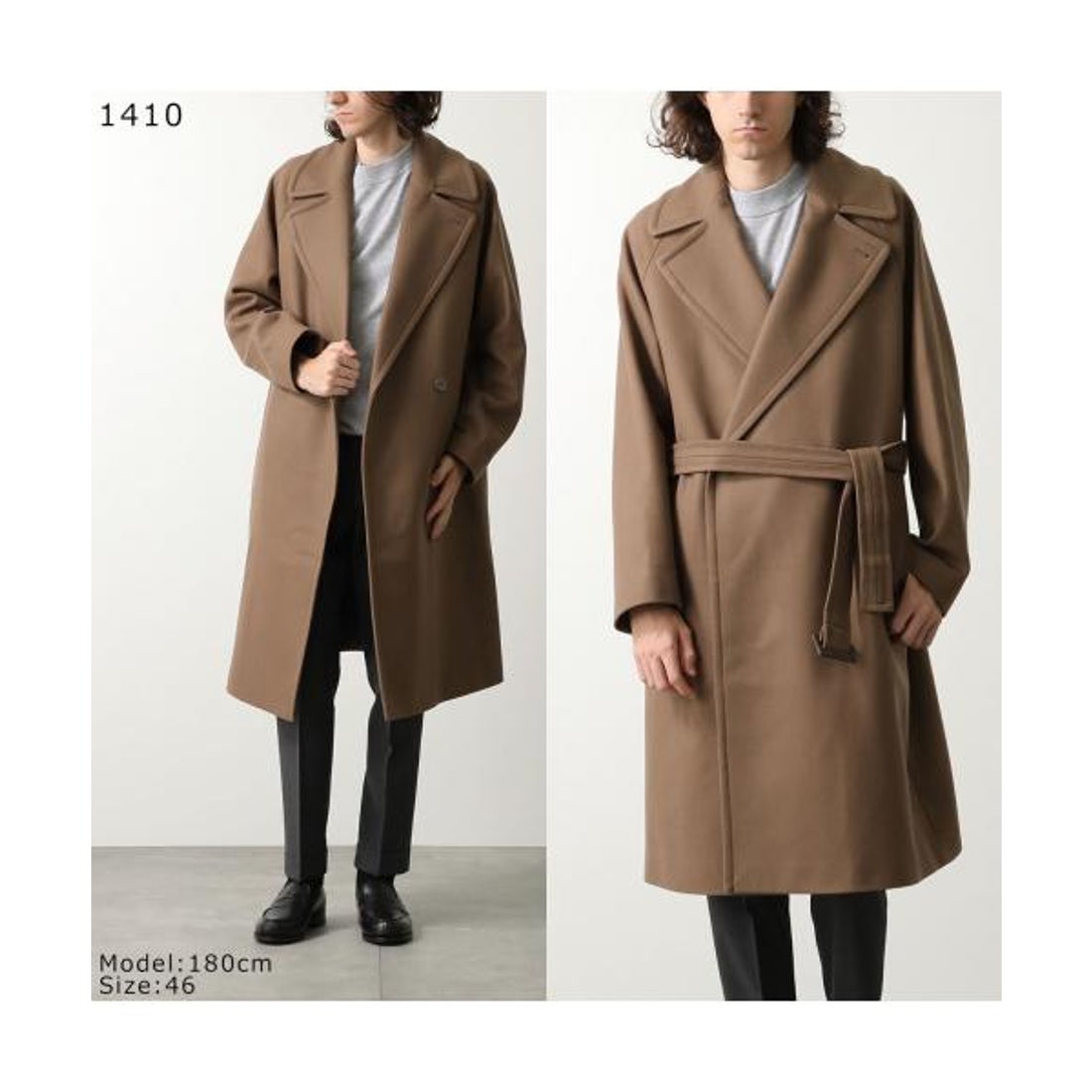 Hevo BRINDISIダブルコート キャメル ベージュ46 HEVO (イーヴォ