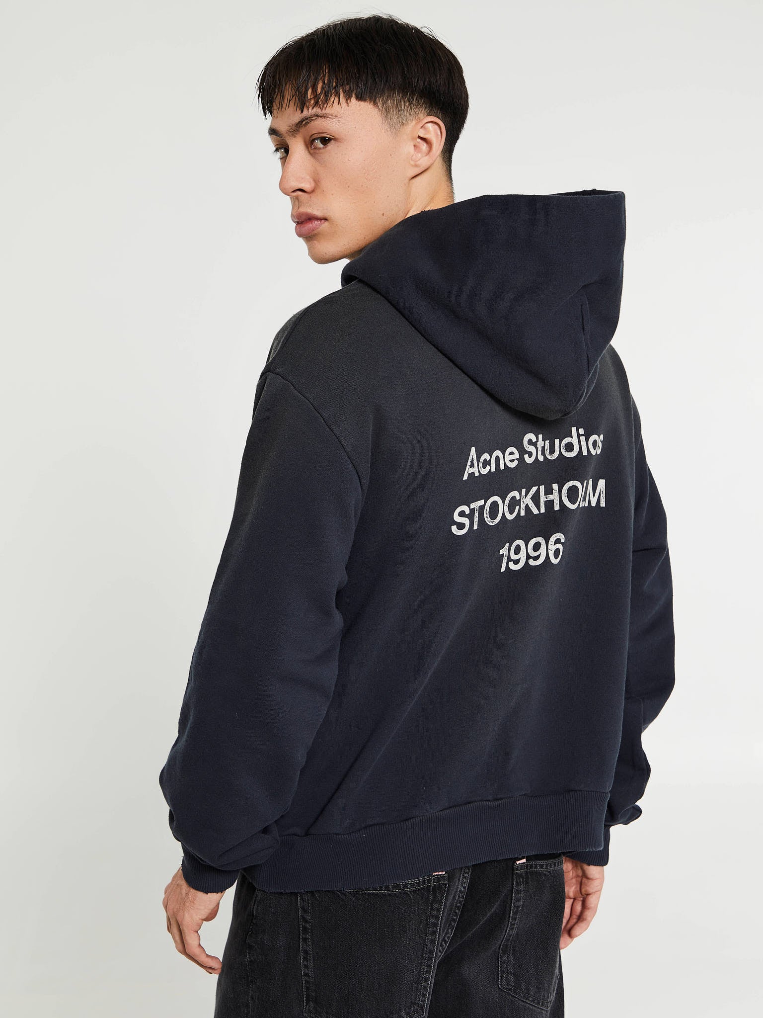 Acne Studios - Logo Hooded Sweatshirt in Black – Stoy