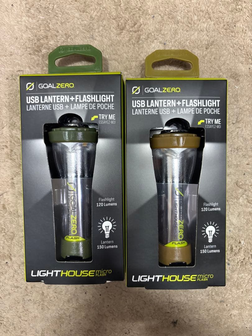GOAL ZERO LIGHTHOUSEmicro FLASH ベージュ カーキ 再入荷再販！日本限定カラー goal zero Lighthouse Micro Flash