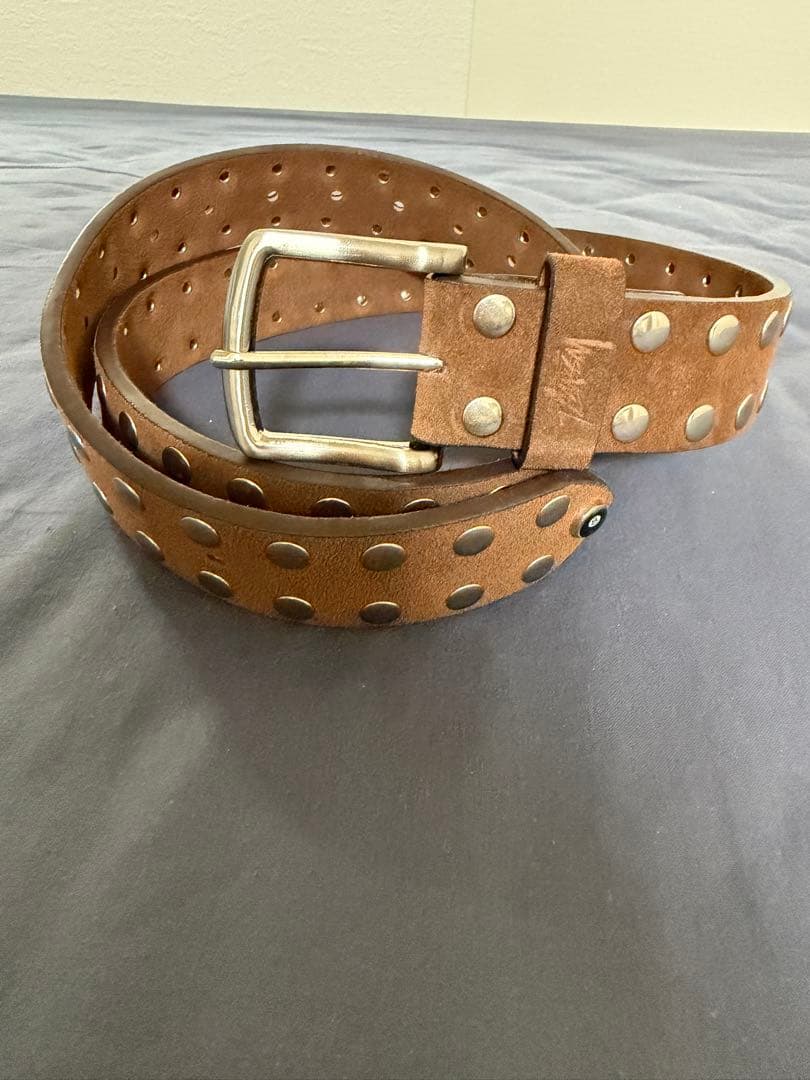 新品未使用】STUSSY 8 BALL STUDDED BELT 茶L - メルカリ