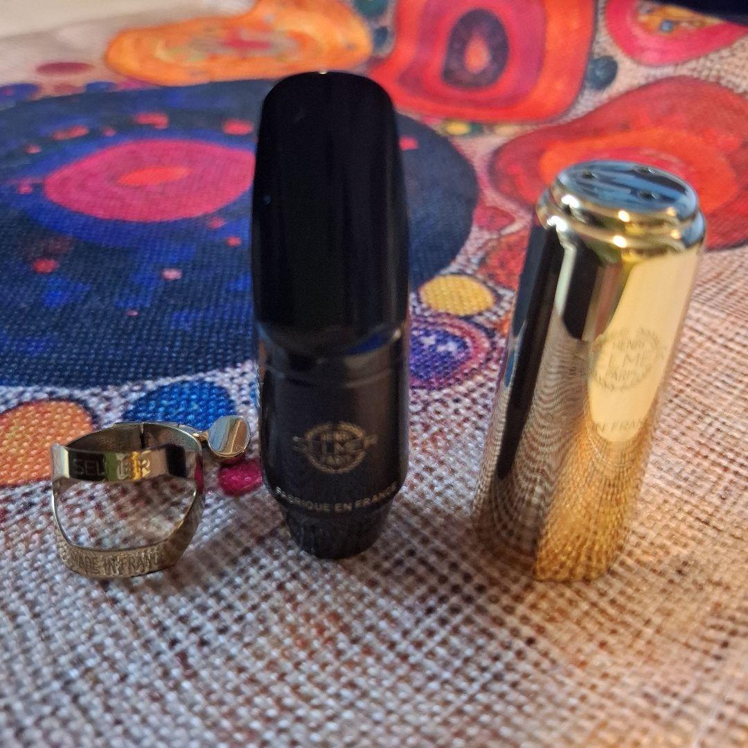 美品☆S80 ソプラノサックス用マウスピース 金キャップ&金メッキリガチャー付 美品☆S80 ソプラノサックス用マウスピース 金キャップ&金メッキ
