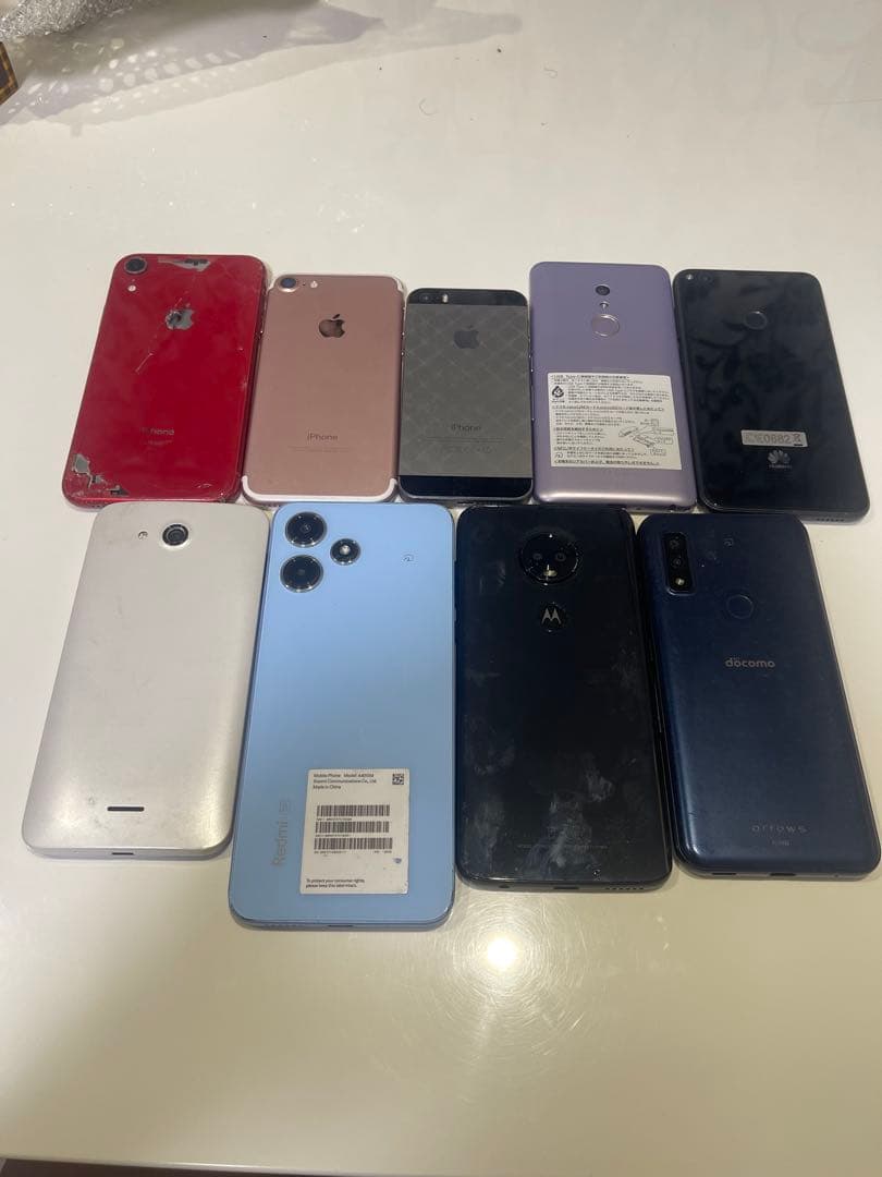 iPhone, Redmi, Motorola, などのセット　ジャンク品 Yahoo!オークション -「携帯電話 ジャンク まとめて」の落札相場・落札価格