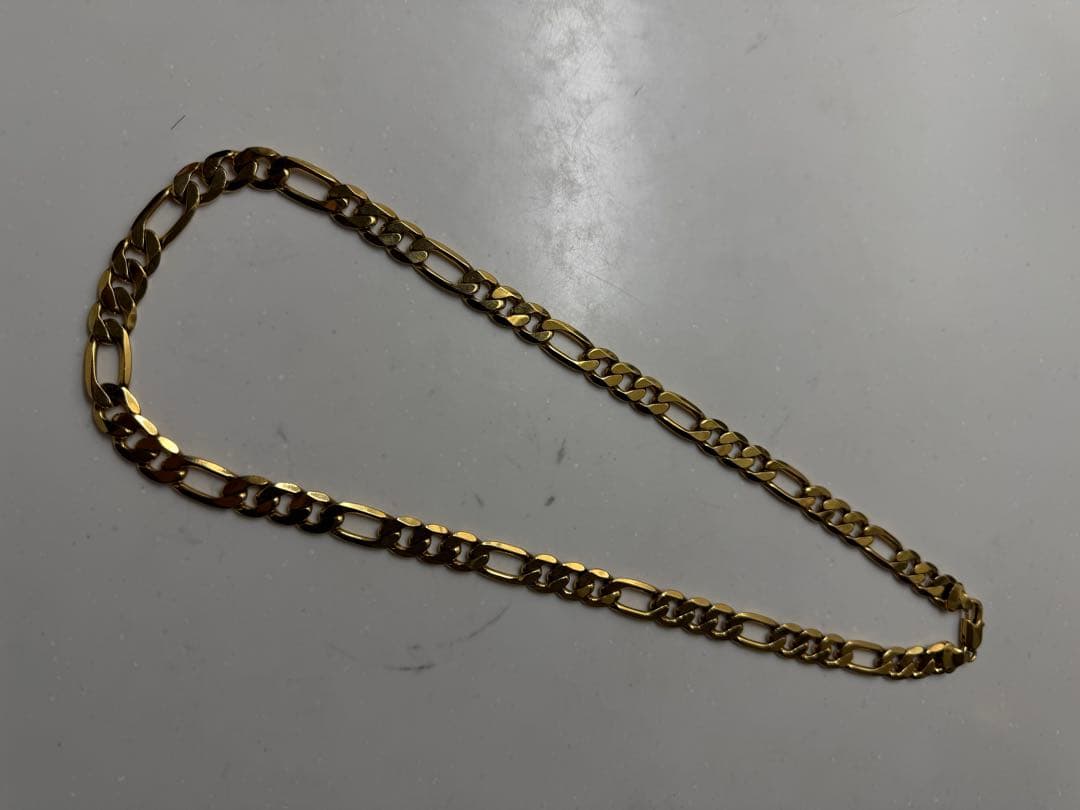 n*a様 18Kゴールド フィガロチェーン ネックレス K18 18金 6面カット フィガロチェーン ネックレス 3.4mm幅 38cm～80cm