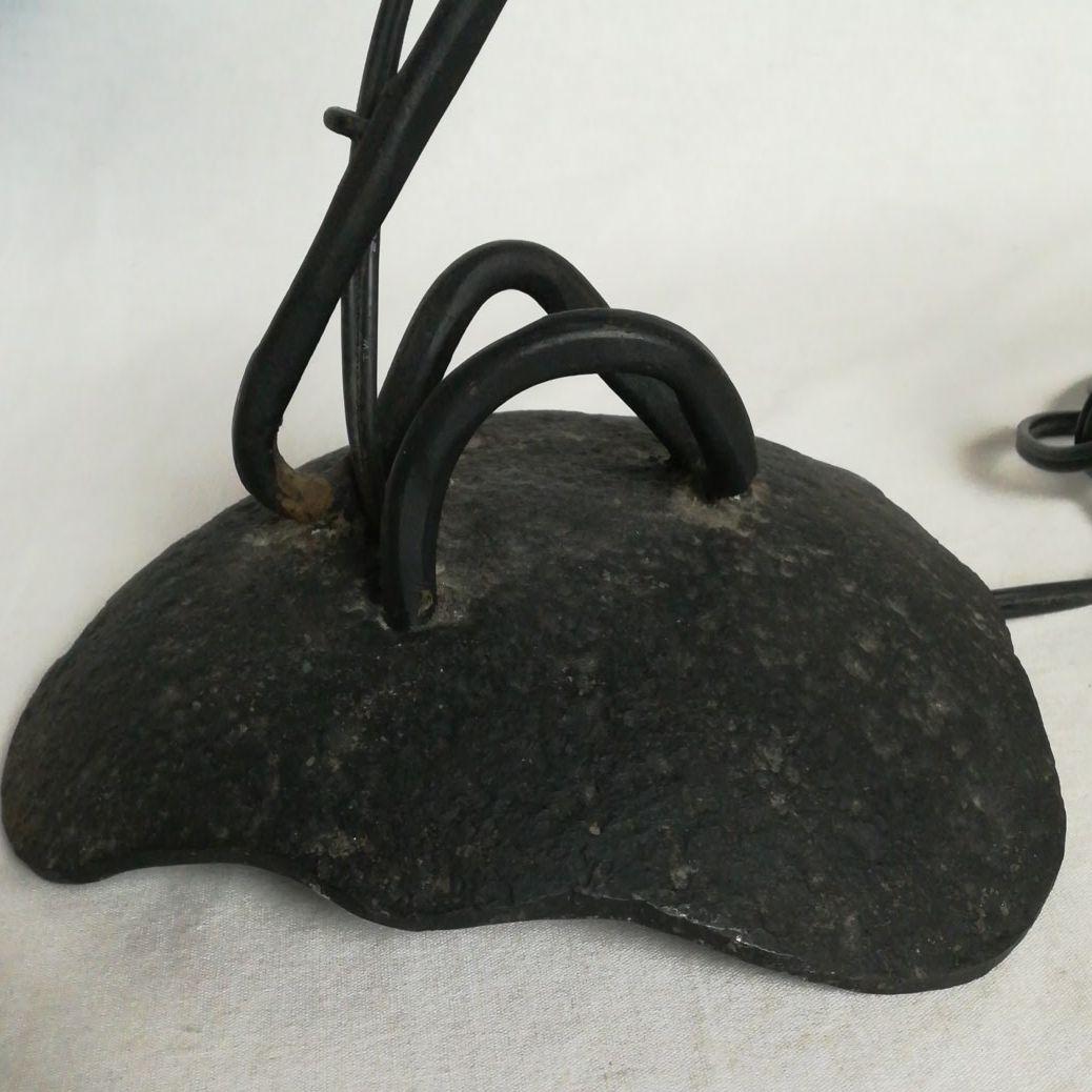 気泡たっぷり すずらん 卓上ランプ ガラスランプ