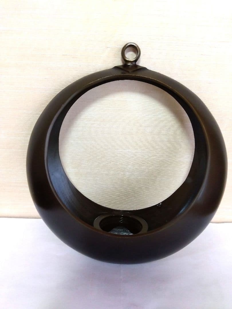 銅製花器　満月　池坊花器　板鎖付き 池坊 満月 万月 花器 U字型 銅長色 生け花 華道をお買取りしました