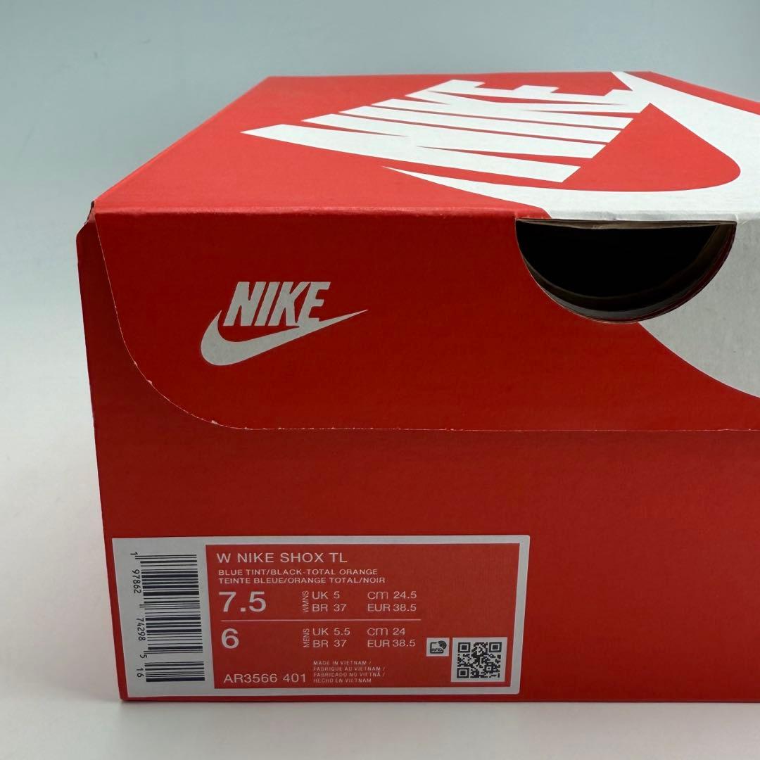 24.5cm ナイキ ショックス TL \"ブルーティント/トータルオレンジ\"