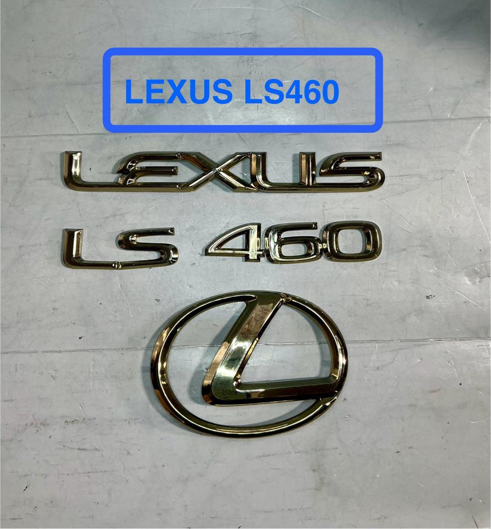 ☆純正☆LEXUS LS460リアエンブレム ゴールド色 北米レクサス LS460 リアエンブレム シンボルLマーク 40系 : AWA