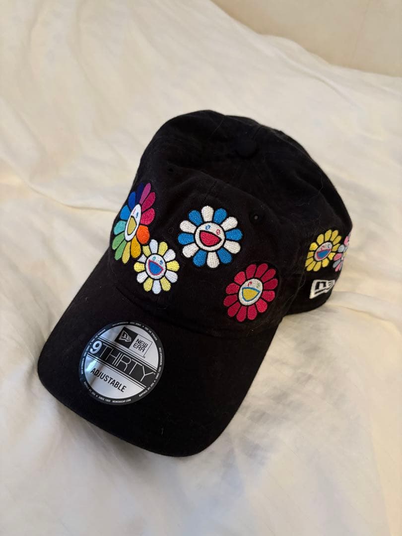 村上隆　 New Era 花柄刺繍 ベースボールキャップ[超希少] ニューエラ×村上隆のコラボ、カラフルな“お花”刺繍のキャップや限定