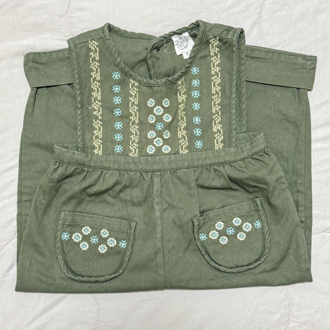 Apolina／オーバーオール サロペット 2-3y folka.（フォルカ） サロペット オーバーオール Z-2-SP 8E4 表起毛