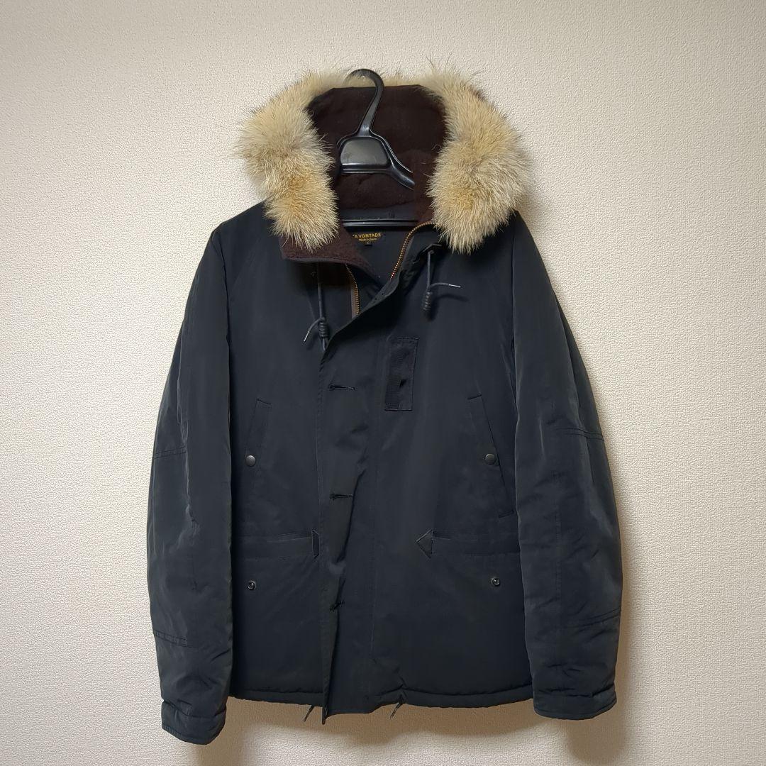 A Vontade ファー付きミリタリージャケット Lサイズ A VONTADE（ア ボンタージ） ミリタリージャケット モッズコート 「A