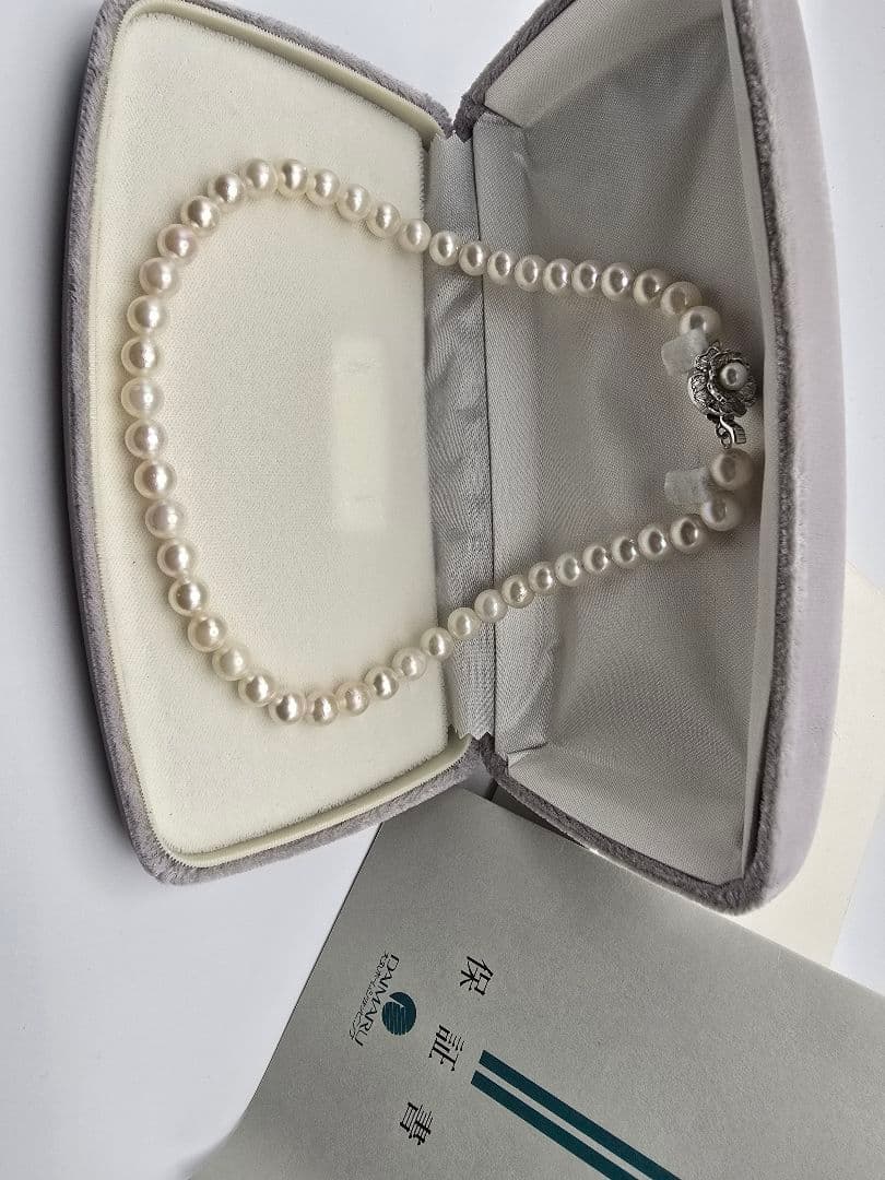 m*u様 DAIMARU パールネックレス 白真珠 ケース・保証書付き 上品ジュ 楽天市場】鑑別書付 15mm 白蝶真珠 ネックレス 保管専用ケース パール
