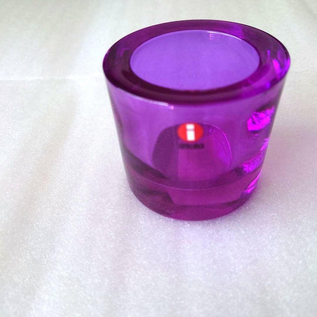 イッタラ × マリメッコ☆キビ キャンドルホルダー☆アメジスト イッタラ / iittala kivi マリメッココラボ キャンドルホルダー