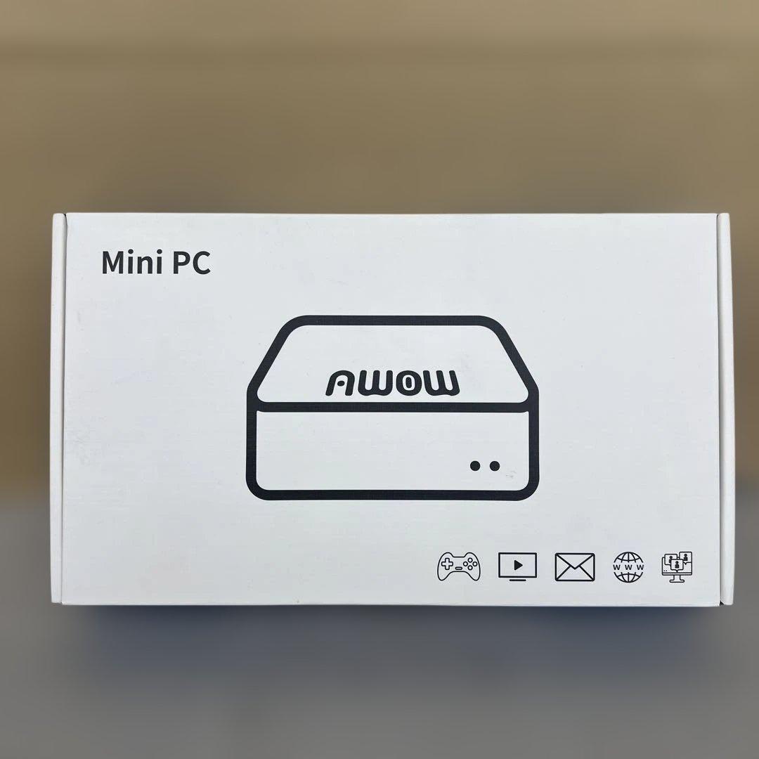 512128 AWOWミニpc win11 Pro N100、 16+512GB AWOW Mini PC Intel Gen12 N100, 8GB DDR5 4800MHz 512GB M.2 SSD