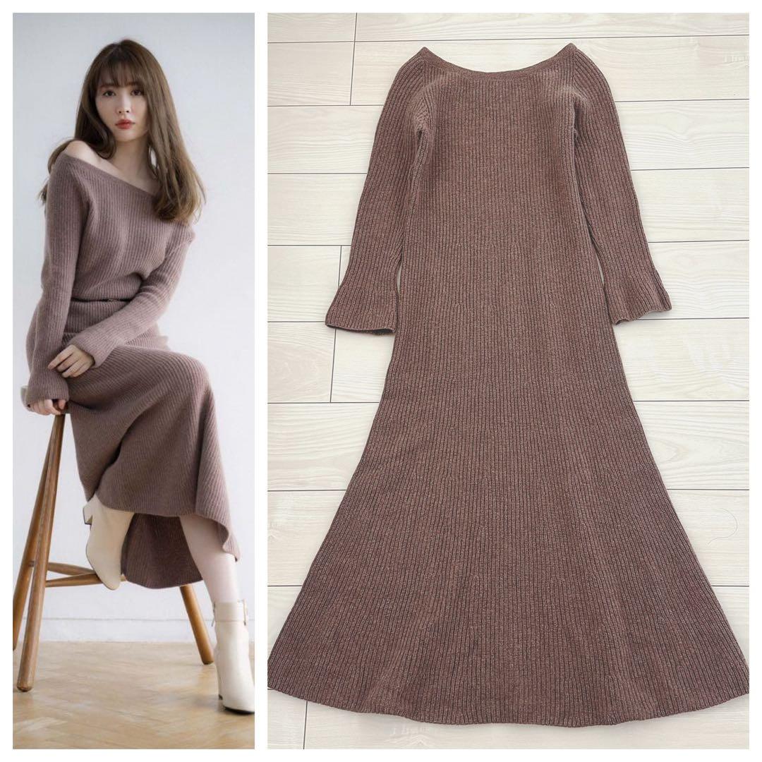 herlipto Moor Argyle Ribbon Knit Dress S