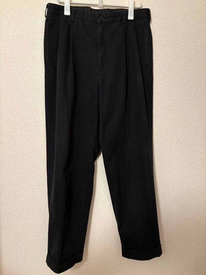 Polo Ralph Lauren チノパン ハモンド USA 　35x30 黒 90's Polo by Ralph Lauren 