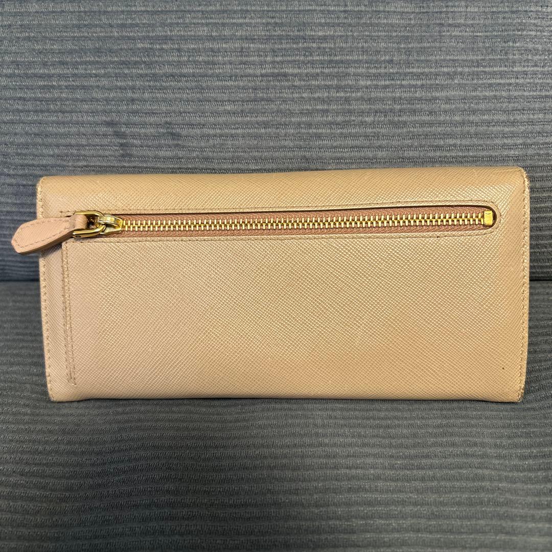 PRADA サフィアーノレザー 長財布 ベージュ - メルカリ