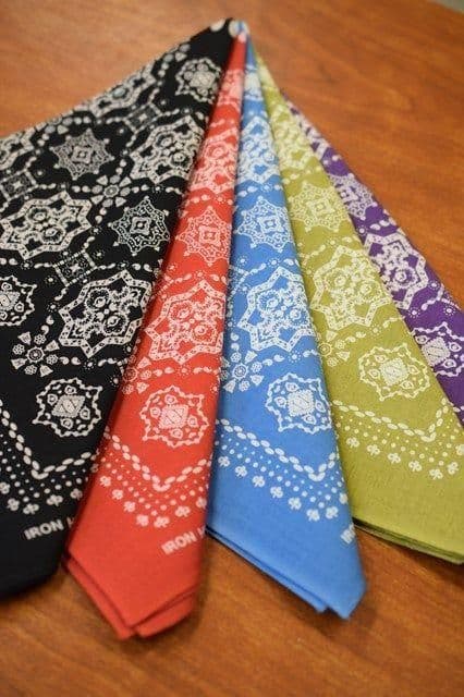 アイアンハート IRON HEART バンダナ IHG-051　5色セット IRON HEARTオリジナルバンダナ／ターコイズ