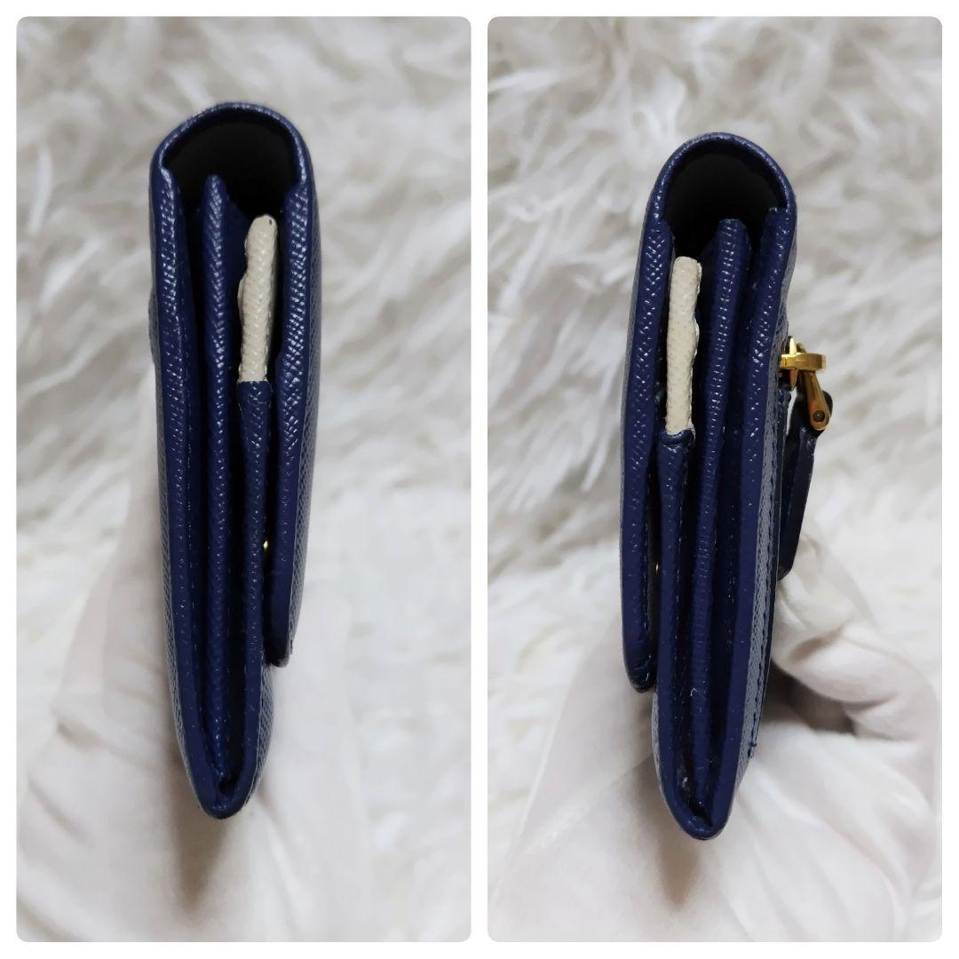 レア美品✨プラダ◇マルチカラーフラップ長財布 サフィアーノゴールド