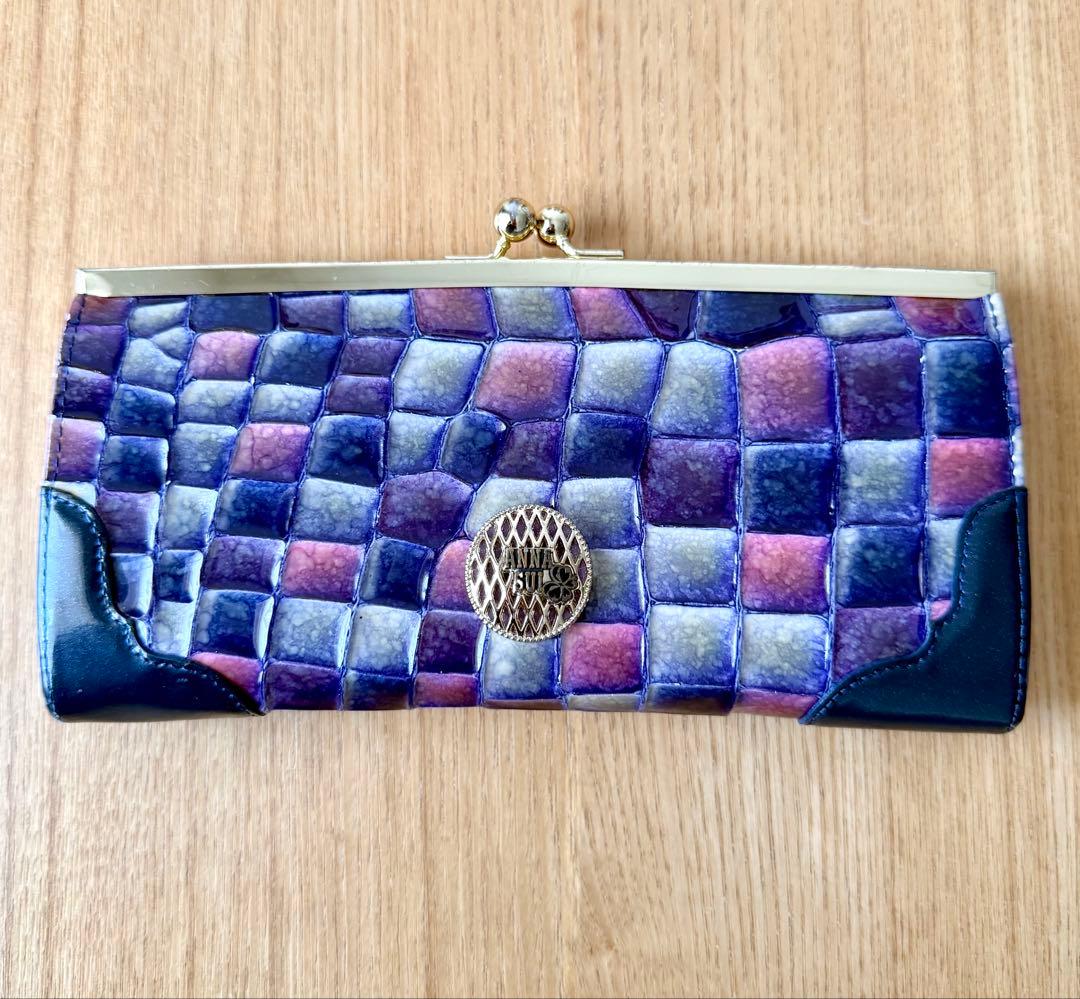 アナスイ ANNA SUI がま口長財布　ステンドグラス風 ANNA SUI（アナスイ） 財布 がま口 長財布 316110 セルパン 牛革 本革